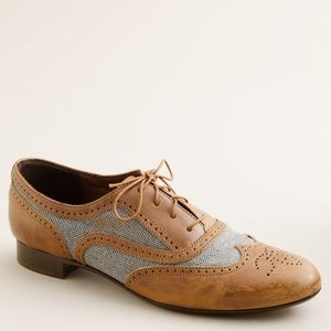 J CREW New w/o box Camden Brogues leather & wool